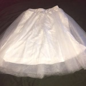 White tulle skirt